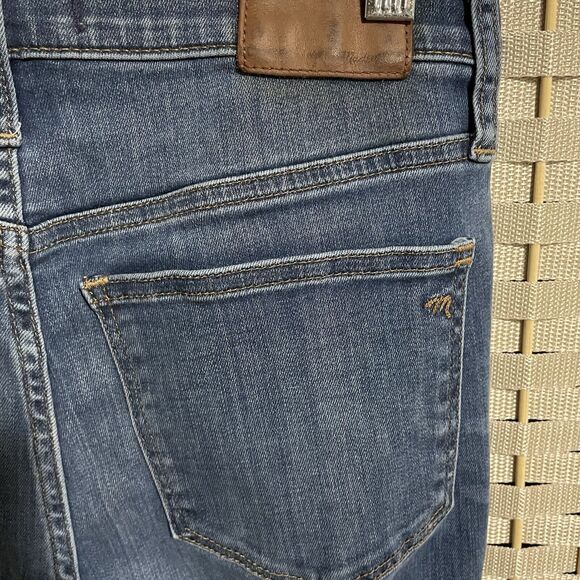 Madewell 10” HIGH RISE SKINNY Jeans Women’s Size 28 Medium Wash Stretch Ankle - Picture 5 of 10